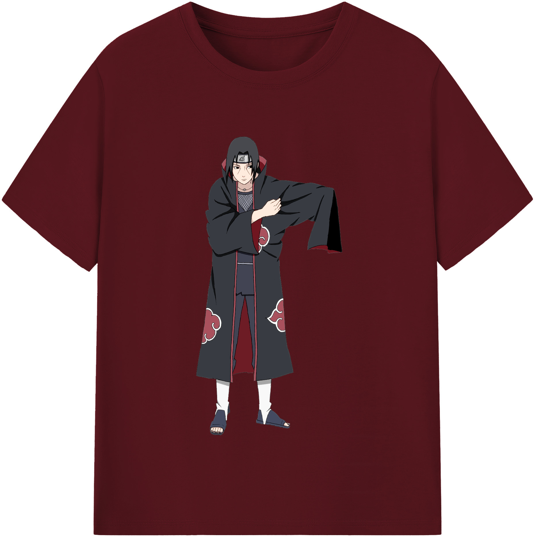 （画像用） NARUTO -ナルト- うちは イタチ Uchiha Itachi 綿100％半袖Tシャツ（フロントプリント）